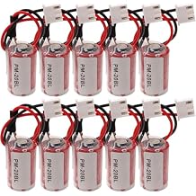 10 Pcs ER3 PM-20BL 3.6V 1100mAh PLC Battery with White Plug Non-Rechargeable