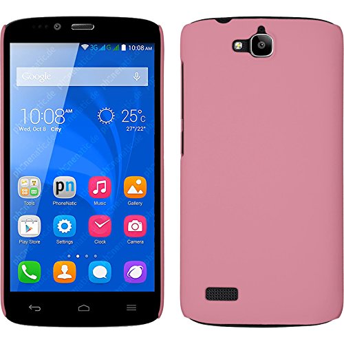 PhoneNatic Case kompatibel mit Huawei Honor Holly - Hülle rosa gummiert Hard-case + 2 Schutzfolien PhoneNatic Case kompatibel mit Huawei Honor Holly - Hülle rosa gummiert Hard-case + 2 Schutzfolien