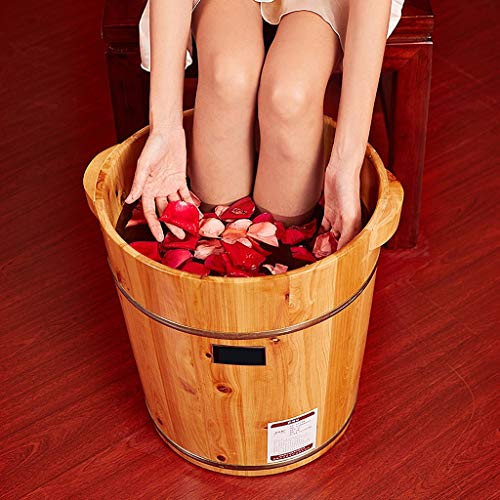 Barril de baño de pies de cedro Katzowen para pedicura miniatura 4