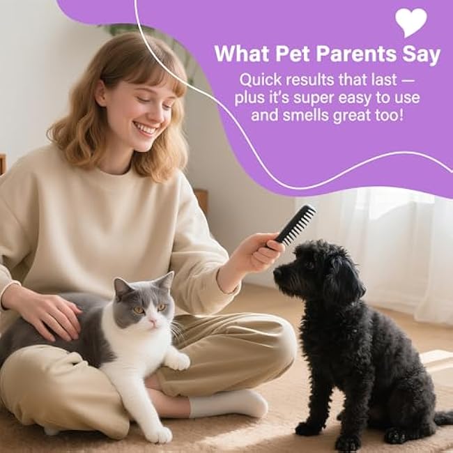 Doodle Detangler & Dematting Spray ¨C Leave-in Conditioner for Goldendoodles, Labradoodles & Poodles ¨C Tangle-Free Grooming with Coconut & Jojoba Oils, Lavender Scent, Safe for Cats ¨C 4 fl oz-b3uhNpXx