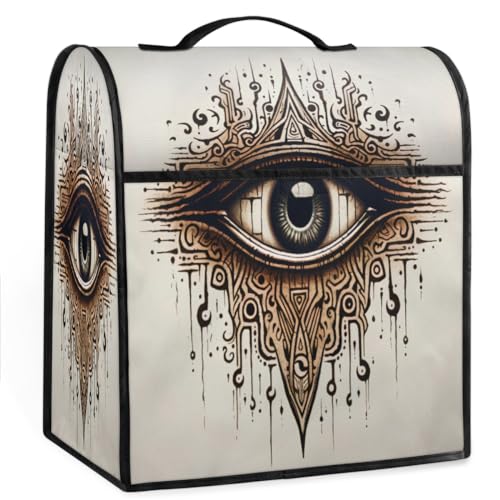 Coffee Maker Cover Eye Retro Printing Kitchen Appliance Covers Small Appliance Covers Blender Cover Juicer Cover Dust Covers for Kitchen Appliances with Top Handle and Pockets,Washable,C158