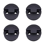 4 Pack Violin Practice Mute for Violin and Small Viola, Round Tourte Style Rubber Mute, Black