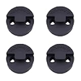 Amgate 4 Pack Violin Practice Mute for Violin and Small Viola, Round Tourte Style Rubber Mute, Black