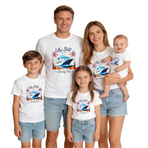 2026 Family Matching Cruise Shirts - Family Cruise Outfits Matching T-Shirts, Unisex Cotton Cruise Crew Holiday Tees