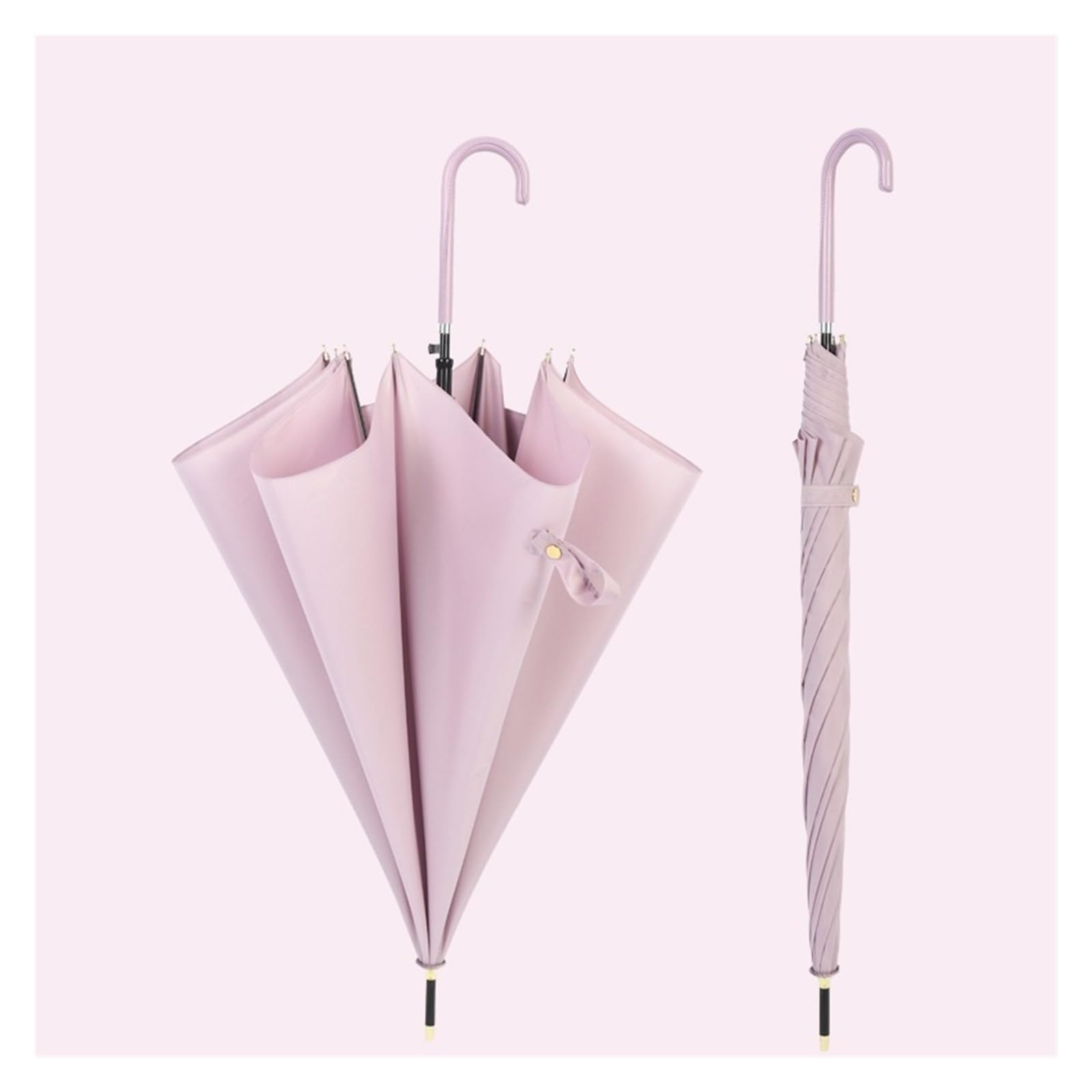 Parapluie de voyage élégant style traditionnel à long manche pour femme