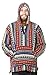 Sunshine Joy Woven Baja Style Pullover Hoodie Hooded Jacket Red/Blue (x_l)