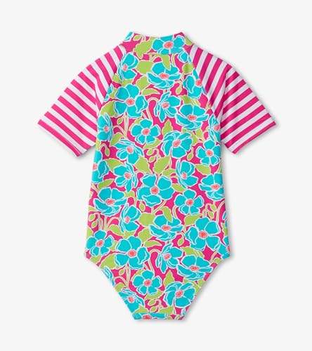 Hatley Girls' Swim Short Sleeve One-Piece Rashguard2