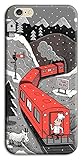  Mixroom - Carcasa trasera de TPU y silicona blanda para iPhone 5 / 5S, diseño de tren de los Alpes N1121