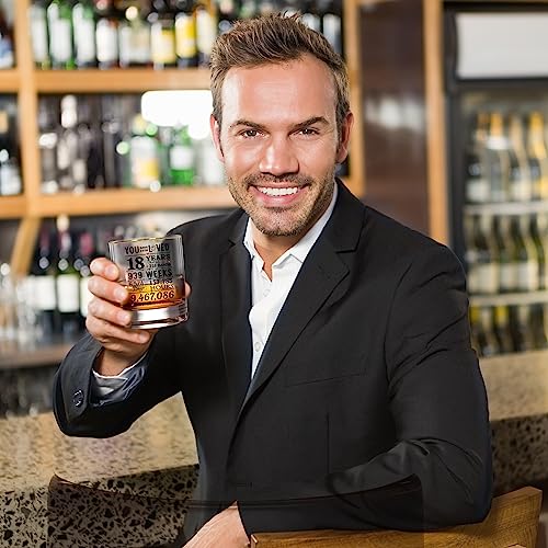 CROWNLY CRYSTAL® 18th Birthday Gifts for Boys and Girls Personalised Whiskey Glass 18th Birthday Decorations Mens Gifts for Birthday Gifts for 18 Year Old Girls 18th Birthday Decoration Whisky Glasses - 2