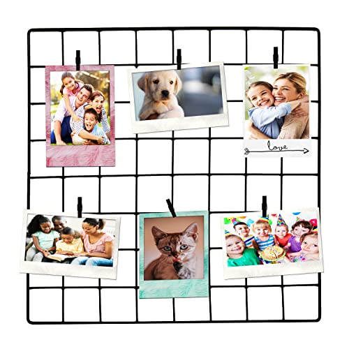 Porta Retrato Decorativo 40x40 Quadrado Tela Plana Painel Organizador de Fotos Mural Memory Board (P