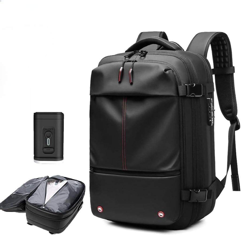 【新品、未使用】真空圧縮リュック 拡張可能　大容量多機能　60L 真空ポンプ付き Amazon.co.jp: Getgen バックパック、真空圧縮機能付き 60l 拡張