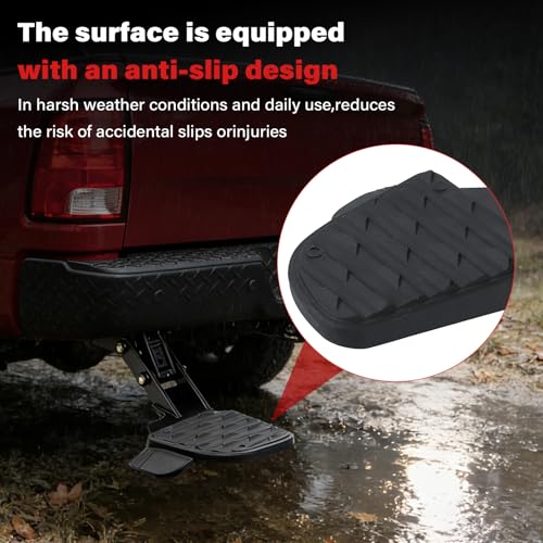 LINKCRO 82215289AG Rear Bed Step Retractable Bed Step for 2019 2020 2021-2024 Dodge Ram 1500 DT with Dual Exhaust(New Body Style)，Driver Left Side Truck Bed Step 82215289AH, 82215289AB, 82215289AC by LINKCRO - Used condition - Image 5