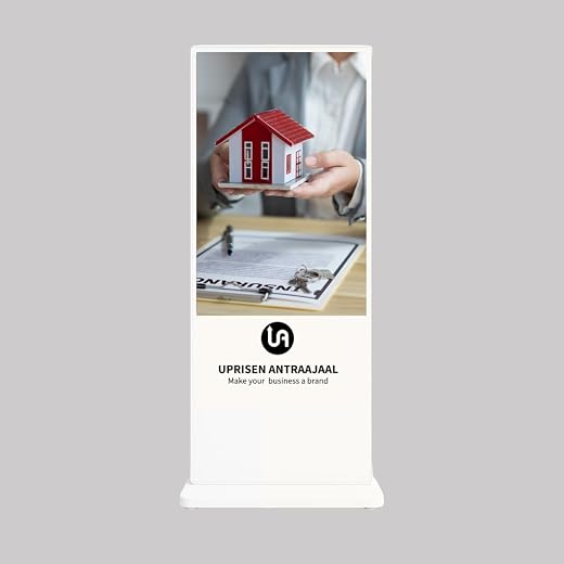Uprisen Antraajaal 43 Inch Premium White Digital Standee with Wooden Box | Full HD LED Display | Portable Plug &amp; Play via ...