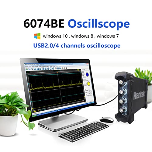 Hantek 6074Be Digital Oscilloscope 70Mhz 1Gsa/S 4Ch Usb Virtual Oscilloscope Diagnostic Tool thumb #4