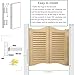 Swinging Louvered Cafe Doors, Wood Cafe Saloon Swing Door, Interior Partition for Hallway Kitchen Bar Porch Decoration, Cellars Barn Auto Close Half Door (Burlywood, 31.5x35.4in)