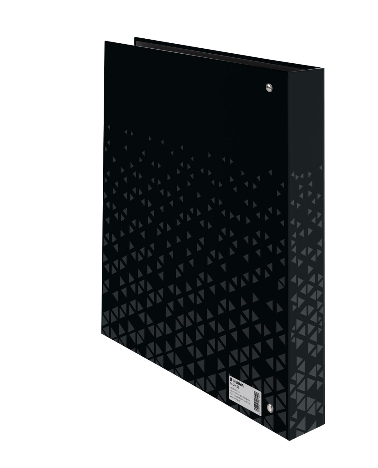Herma A4 Ring Binder Black, 4 Ring File, 46mm Spine, Slim Folder with Pattern, Inner Print & Soft Touch Finish - Image 2