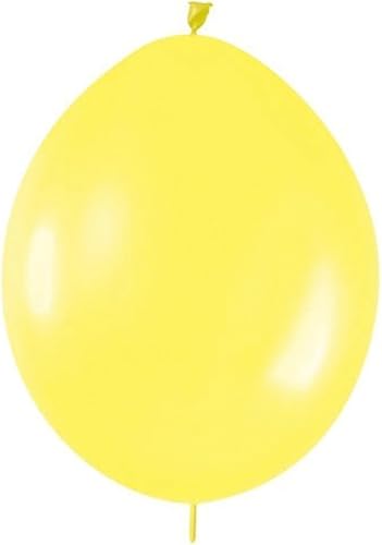 AllyDrew Globos de látex Link-o-Loon, globos de cola de aguja, 12 pulgadas, amarillo (juego de 30)