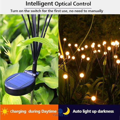 Image of Solar Garden Lights Outdoor Waterproof Essentials Plant Lights for Balcony Home Miniature Terrace Decoration Fence Lamp (1, Regular)