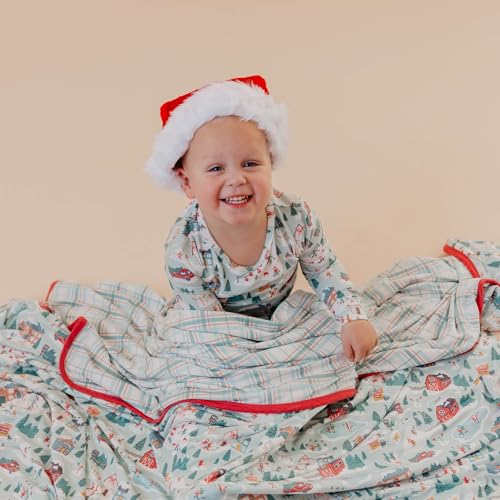 Image of Copper Pearl Jumbo 3-Layer Baby Blanket: Soft Baby Quilts for Boys and Girls | Breathable, Cozy, Toddler Blanket | Baby Quilt for Newborns | 60x72 Premium Material | Snowy Slopes