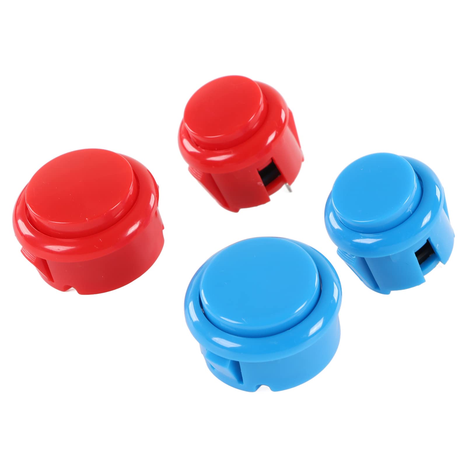 Dpofirs Zestaw do Samodzielnej Gry dla 2 Graczy, Joystick USB i Zestaw Przycisków z Enkoderem do Zbierania przyjaciół na Konsoli Walki (Niebieski czerwony)