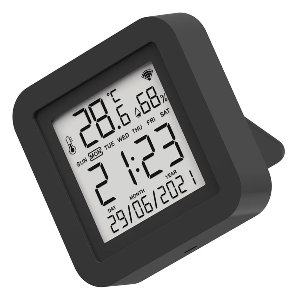 Toddmomy Igrometro USB con Display LCD Sensore Temperatura e Umidità Strumento Elettrico per Ambienti come Ufficio e Camera