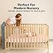 2-Pack Waterproof Crib Sheets for Boys, Girls - 52x28 Fitted Organic Cotton Baby Crib Sheets, Toddler Mattress Protector Cover, Washable, Soft & Durable Baby Bedding Essentials (Cameo)