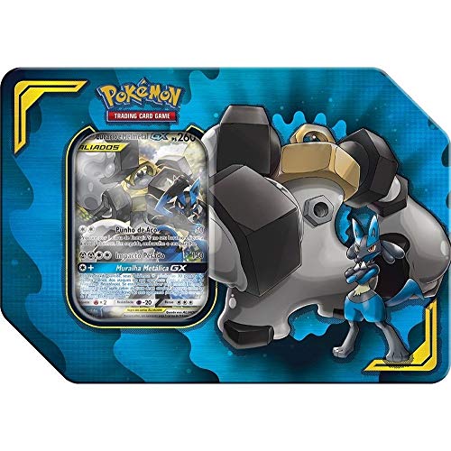 LATA POKÉMON LUCARIO E MELMETAL-GX PARCERIA PODEROSA