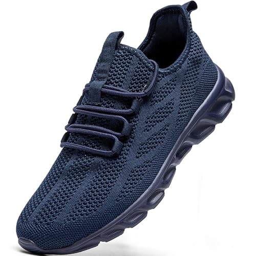 Image of WCIDFY Mens Running Shoes Mesh Breathable Tennis Shoes Lightweight Walking Sneakers Comfortable for Gym