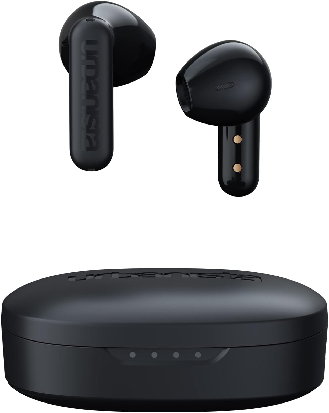 Urbanista Copenhagen True Wireless Earbuds, Bluetooth 5.2 Earphones with Noise Cancelling Microphone, IPX4 In Ear Headphones, Touch Control Buds, 32 Hr Playtime, USB C Charging Case, Midnight Black