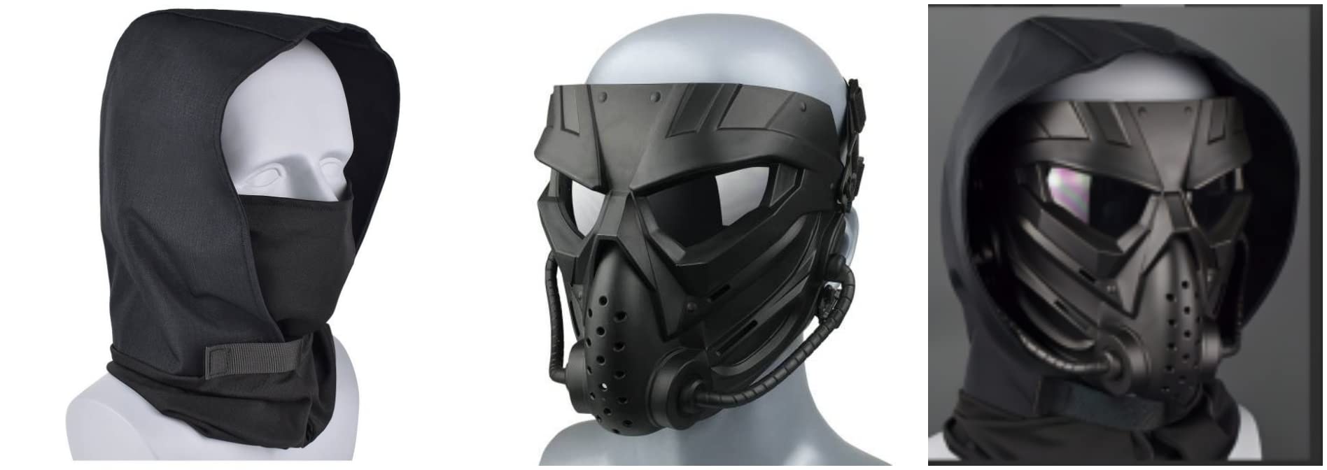 Máscara de Calavera Airsoft, Pasamontañas Táctico Cyberpunk para Cosplay, Halloween, Juego CS - Traje Combinado al Aire Libre