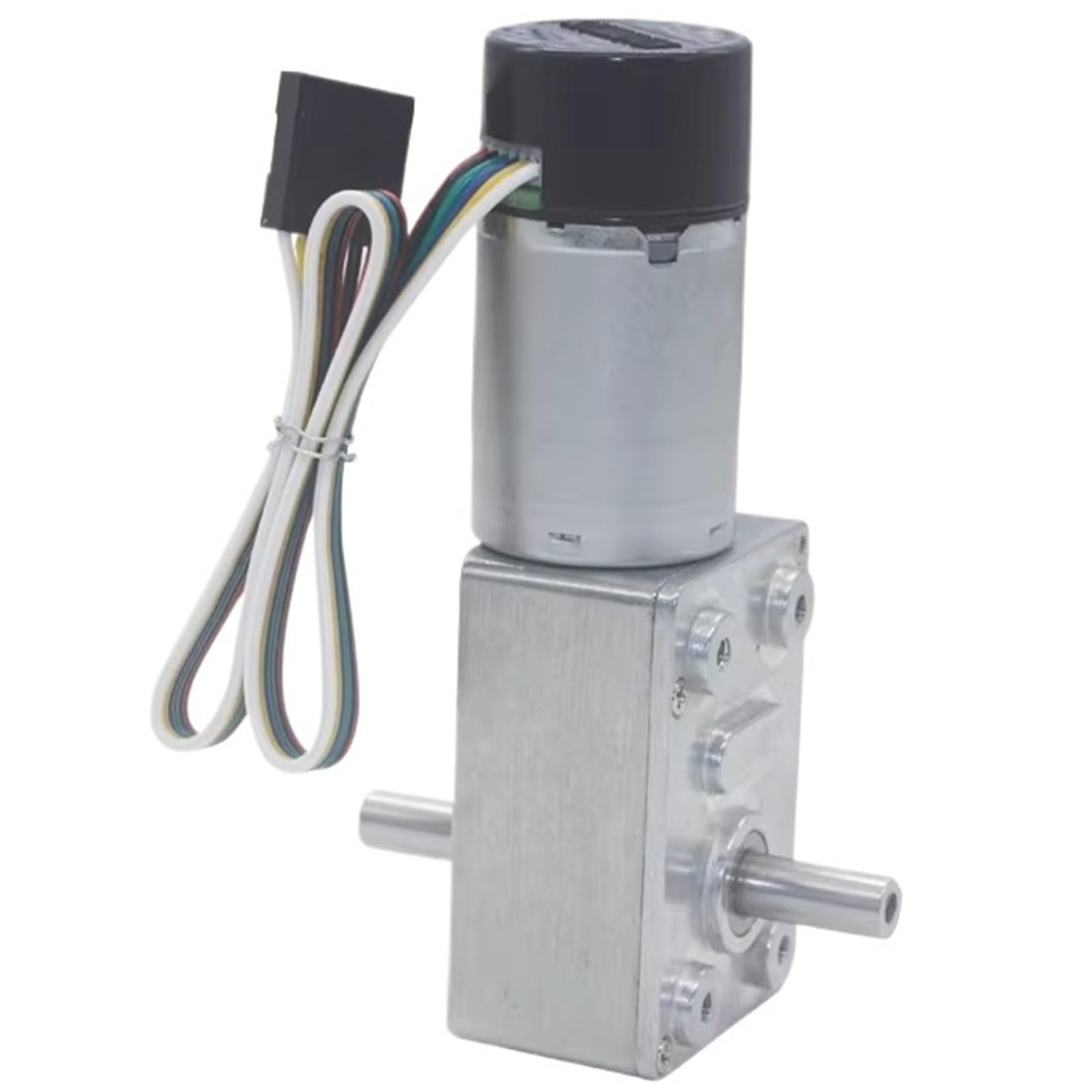 Motor reductor codificador de JGY-370, motor turbo de baja velocidad con eje de salida doble, DC6V 12V 24V 6 10 18 23 30 40 66 90 150 RPM(12V Bracket motor,23RPM)