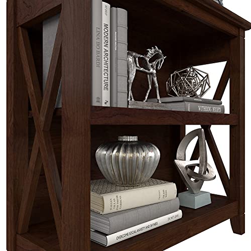 Bush Furniture Key West Small 2 Bookcase In Bing Cherry #TOP7