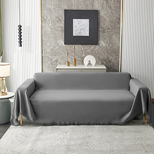 Mysky Home Sofa Covers Couch Covers For 3 Cushion Couch Sofa Slipcovers Geometrical Sofa Covers For Living Room Sectional Sofa Covers For Dogs (Large, 91" X 134", Grey) #TOP11