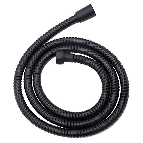 CKryzillix Manguera Ducha,Flexo Ducha Manguera de Ducha Negra 150cm Tubo de Ducha de Acero Inoxidable de Acero Inoxidable Dorado Flexible Manguera de baño Plomería Brillante