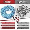 5 Strands 6mm Lake Blue Color Half Plated Faceted Rondelle Beads, Songxi Glass Beads for Keychain Making Necklace Earring Jewelry Making for Gemstone DIY Craft Supplies #3