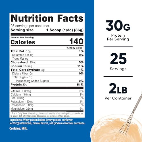 Image of Nutricost Whey Protein Isolate Powder (Cake Batter, 2LBS)