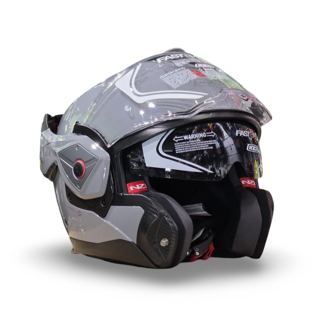 NZI Casco Modular NZI Fastback Duo 180º Nardo Grey Abatible con Visor Solar - Unisex Hombre y Mujer - Homologado P/J ECE 22.06 (XL)