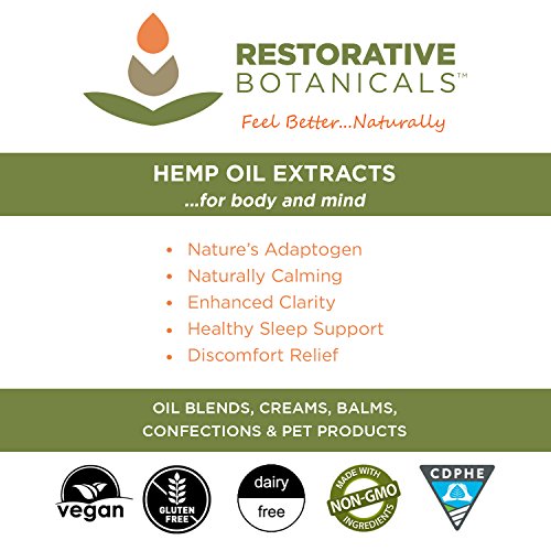 Restorative Botanicals Ultra High Strength Hemp Oil - 2500mg Chocolate Mint Flavor (1 Oz - 60 Servings) USDA Certified Organic Supplement - Image 4
