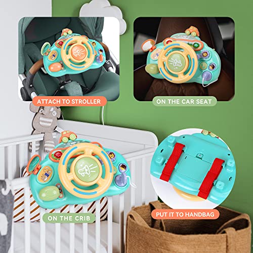 Image of Caterbee Baby Turn and Learn Driver Steering Wheel Toys (Blue)