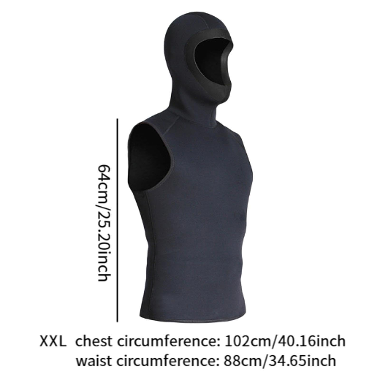 Chaleco de Neopreno de Neopreno con Capucha con Capucha versátil Chaleco de Traje húmedo para natación de Snorkel