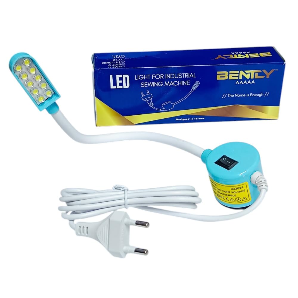 LED Sewing Machine Light, Industrial Flexible Gooseneck, 10 LED Bulbs, Turquoise-image-26