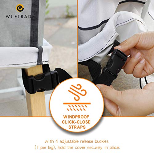 Patio Table Covers, Outdoor 600D Heavy Duty Waterproof Uv Resistant Dining Table Cover, 82"X44"X28", Striped #TOP5