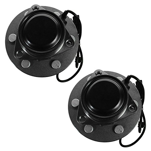 Image of TRQ 2 Piece Front Wheel Bearing & Hub Assembly Set Compatible with 2002-2006 Cadillac Escalade Chevrolet Avalanche 1500 2003-2013 Express 1500 2003-2005 Express 2500 1999-2004 Silverado 1500 2000-200