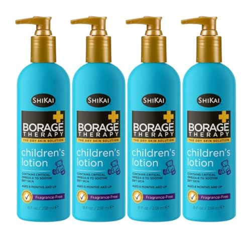 Shikai Borage Dry Skin Therapy Childrens Lotion - 8 Oz, 4 pack