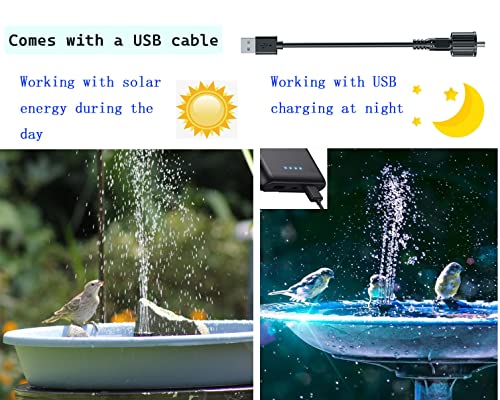 Lewisia 3-Tier Solar Bird Bath Fountain Water Pump Solar Powered Waterfall Feature for Birdbath Garden Backyard Pond Pool Outdoor Decoration 2.5W - Thumbnail 7