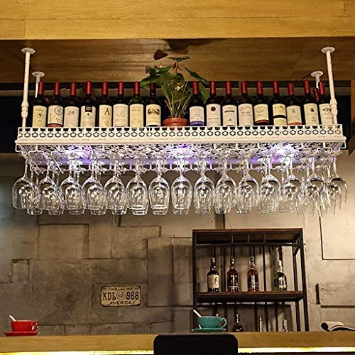Support de verre à vin au plafond blanc pour un comptoir de bar convivial - 4