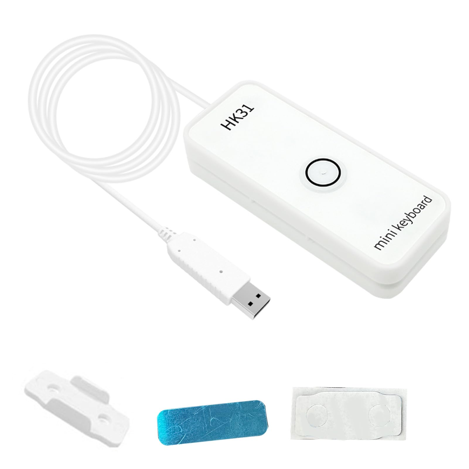 Clavier de programmation USB HK31UWM blanc compact pour copier-coller et jeux de bureau - 7