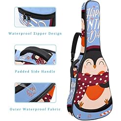 Housse de guitare en tissu Oxford imperméable avec motif pingouin et écharpe avec bandoulière réglable - Les Beatles, Paul McCartney, John Lennon, RIngo Starr, George Harrison Housse de guitare en tissu Oxford imperméable avec motif pingouin et écharpe avec bandoulière réglable – Image 4
