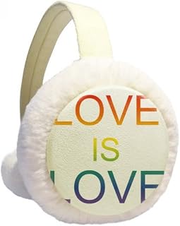 LGBT Abafador de orelhas de inverno com bandeira de arco-íris Love Is Love Is Love