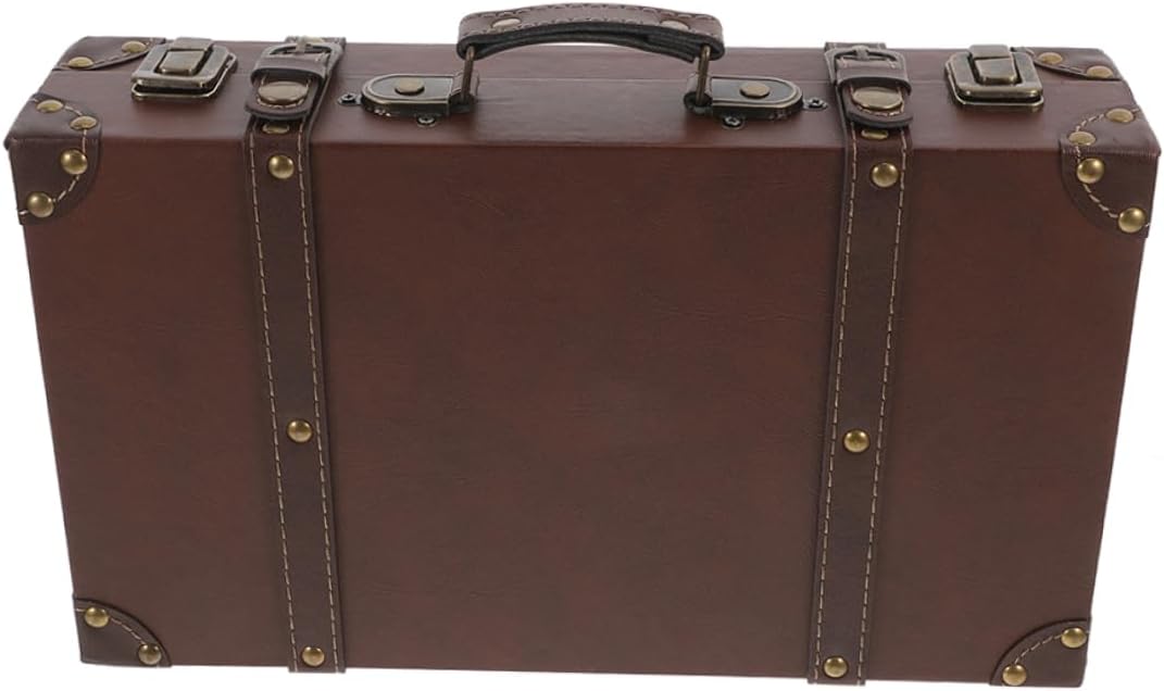 VALICLUD Vintage British Style Travel Trunk Elegant Portable Suitcase for Store Display Multi Functional Vintage Storage Box Decorative Chest Reliable Travel Companion